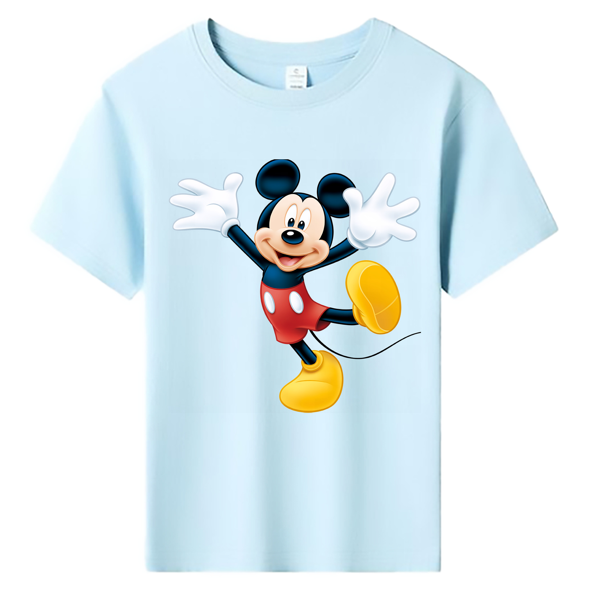 （画像用） ミッキーマウス Mickey Mouse 綿100％キッズTシャツ（フロントプリント）